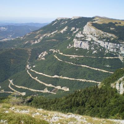 Moto de route sur les nombreux cols environnants 